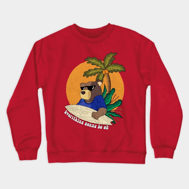 Bear summer time Crewneck Sweatshirt by reintdale